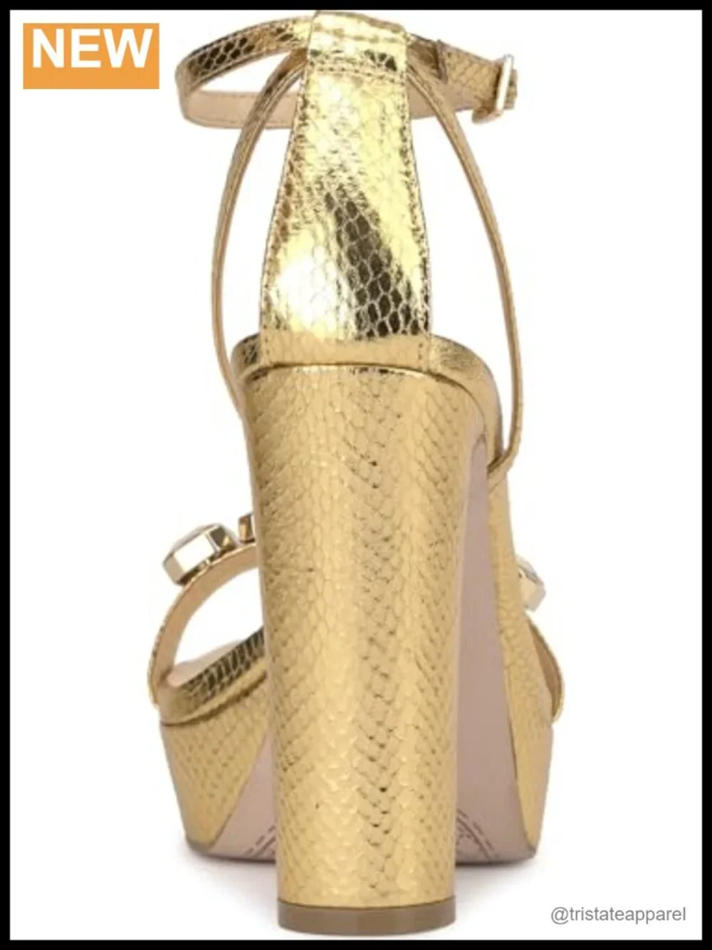 Jessica Simpson Callirah Faux Leather Platform Wedge Sandals 4.5 Inch Block